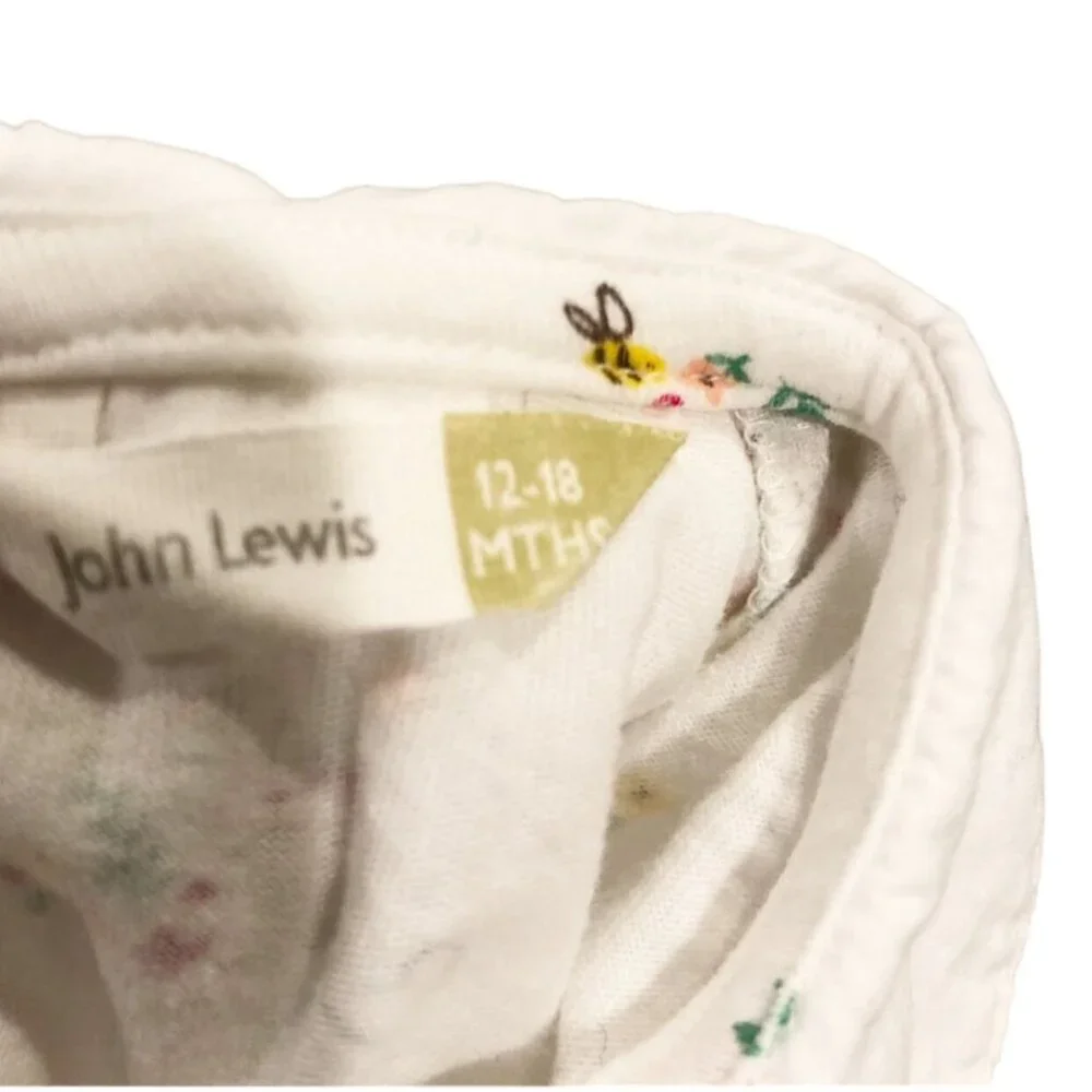John Lewis 12-18m Mouse Bee Floral Collared Bodysuit Onesie